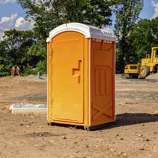 do you offer hand sanitizer dispensers inside the porta potties in Aquebogue